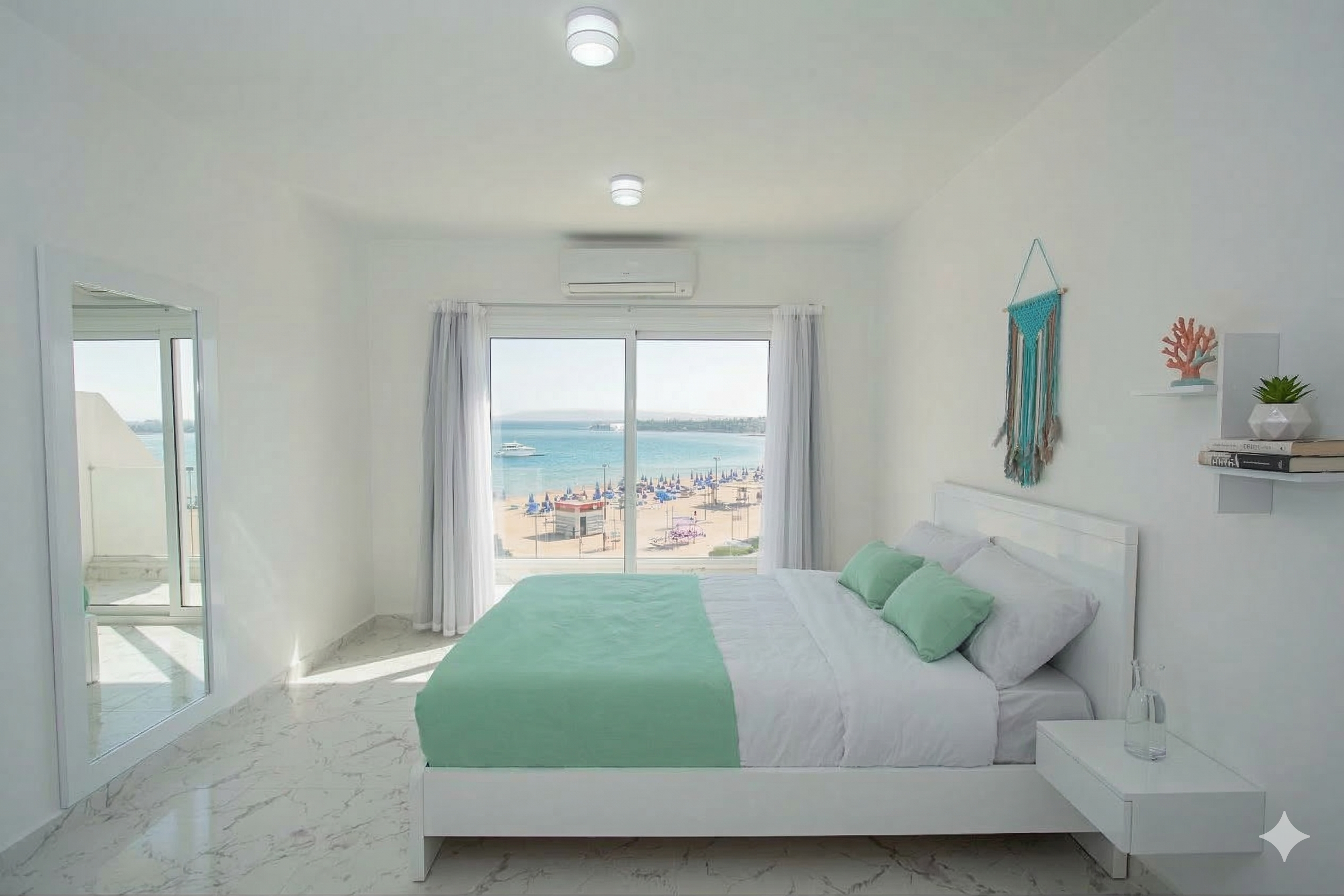 Camera da letto vista mare